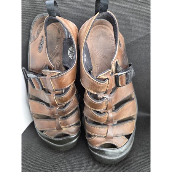 Keen Leather Sandals Mens Size 9 Brown Hiking Closed Toe Buckle Adjustable main image 12
